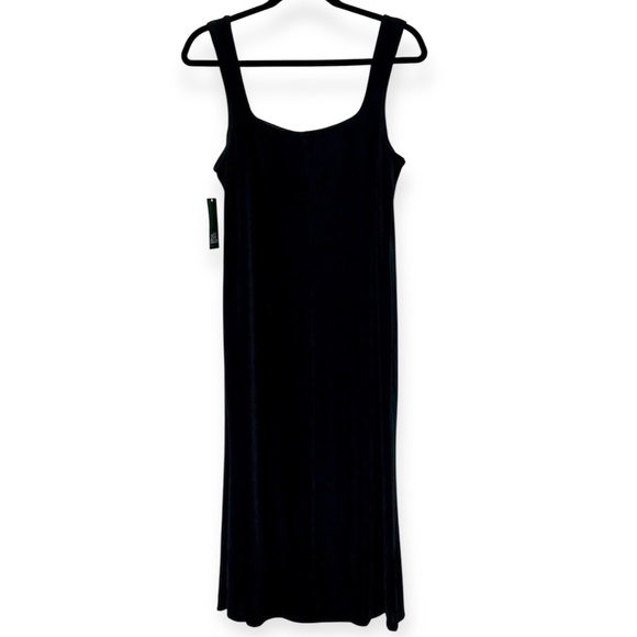 Wild Fable Women's Black Square Neck Jersey Knit Slip Dress - Picture 3 of 4